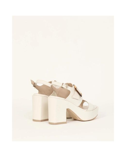 Shoes > sandals > high heel sandals Albano en coloris White