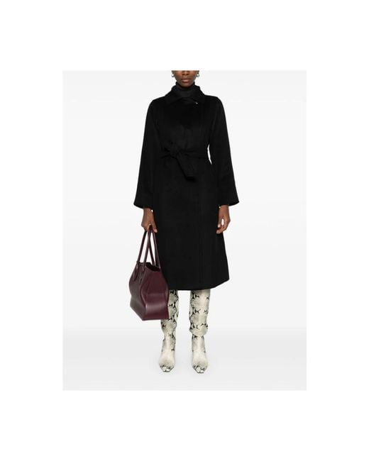 Max Mara Black Belted Coats