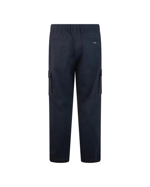 Herno Blue Straight Trousers for men