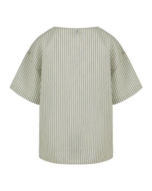 Bomboogie Essential Over Line Blouse in het Gray