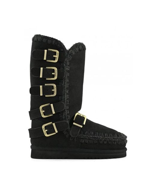 Mou Black Winter Boots