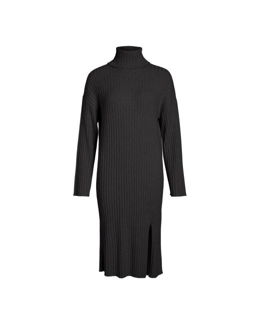 Vila Black Knitted Dresses