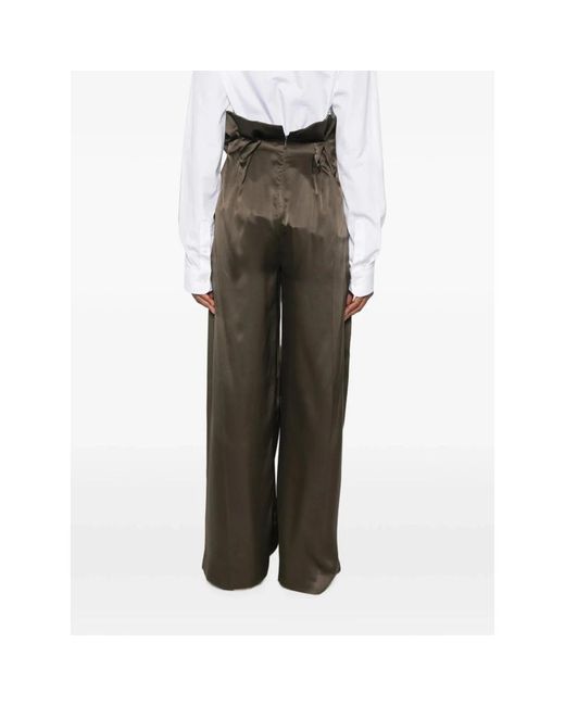 Khaite Green Wide Trousers