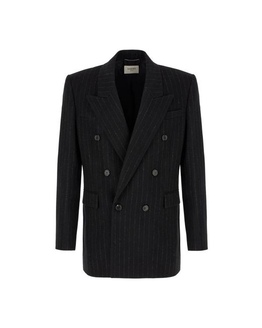 Saint Laurent Jassen ,Zwart ,Stijlvolle Jassen En Vesten Collectie in het Black voor heren