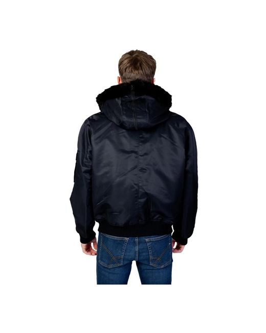 HUGO Polyamide Bomber Jacket in het Blue voor heren