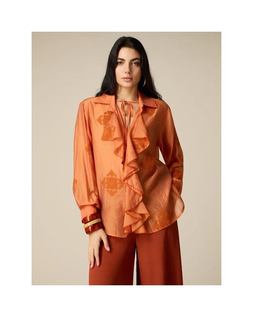 Blouses Oltre de color Orange
