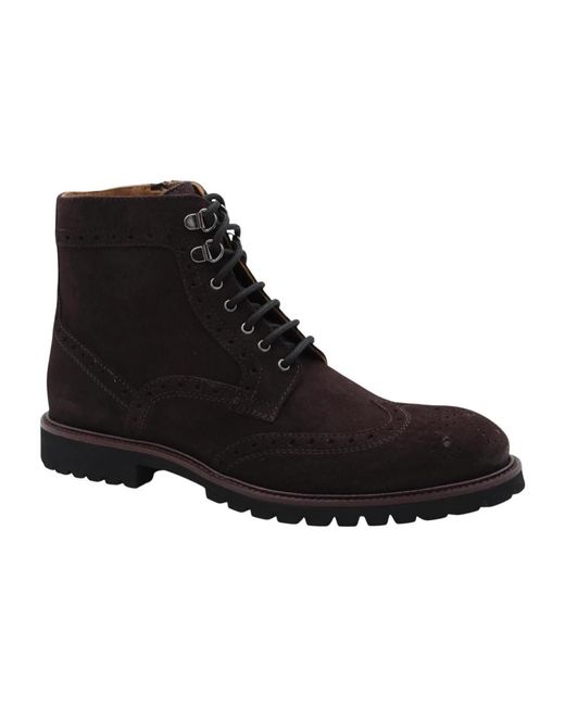 CTWLK Black Lace-Up Boots for men