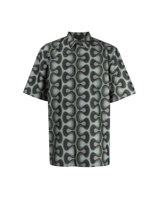 Dries Van Noten Gray Short Sleeve Shirts for men