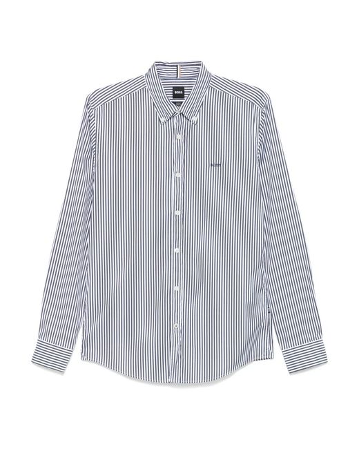 HUGO Slim fit baumwollhemd in Blue für Herren