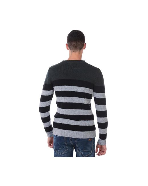 Daniele Alessandrini Black Round-Neck Knitwear for men