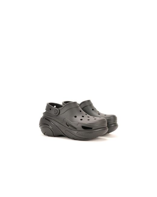 CROCSTM Schoenen ,Zwart ,Zwarte Platte Sandalen Met Verstelbare Band in het Gray