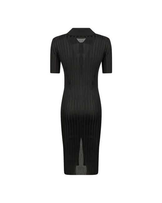 Knitted Dresses Versace de color Black