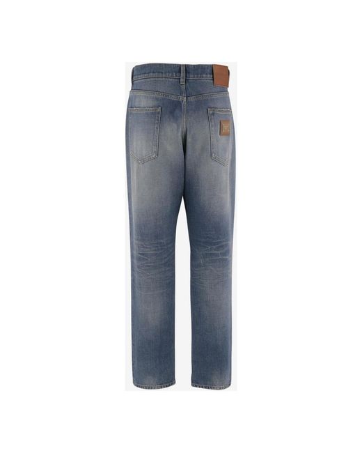 Dolce & Gabbana Blue Straight Fit Jeans for men