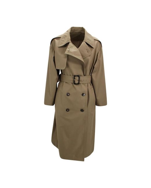 Max Mara Green Trench Coats