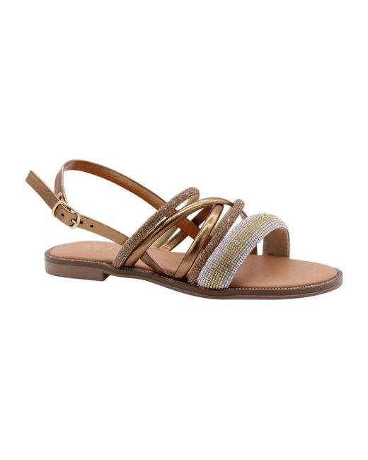 Flat Sandals Scapa en coloris Brown