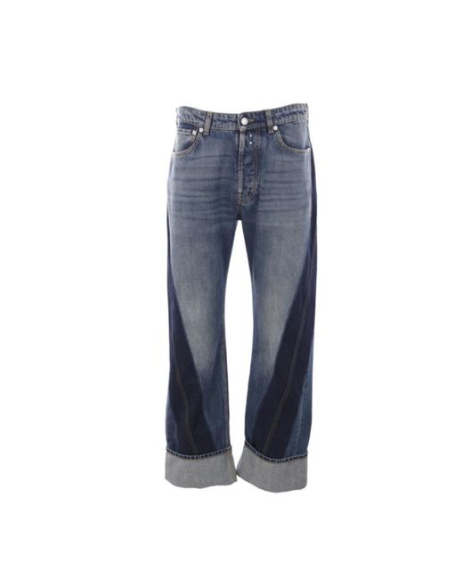 Alexander McQueen Blaue denim regular-fit jeans in Blue für Herren
