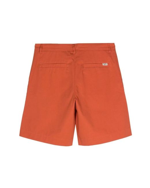 Maison Kitsuné Ripstop-textur burnt shorts in Orange für Herren