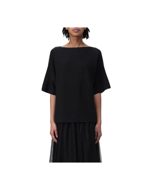 Round-Neck Knitwear di Fabiana Filippi in Black