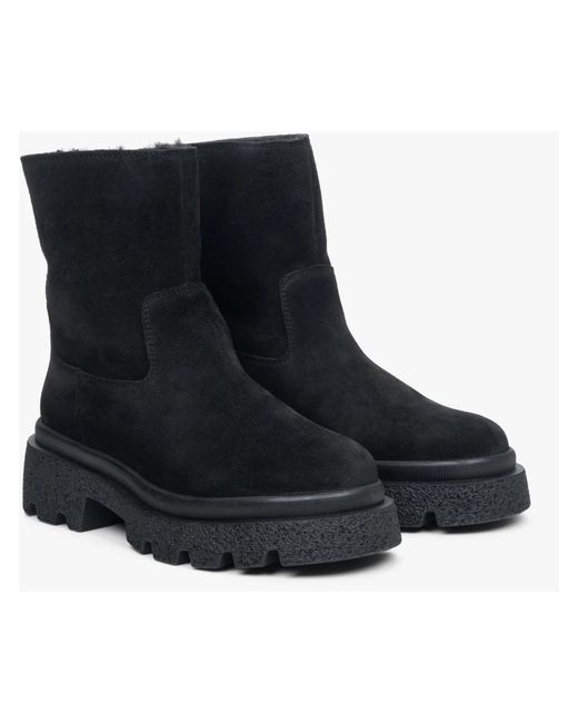 ESTRO Black Ankle Boots