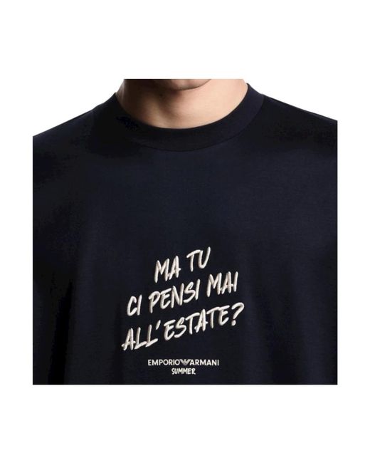Emporio Armani Blue T-Shirts for men