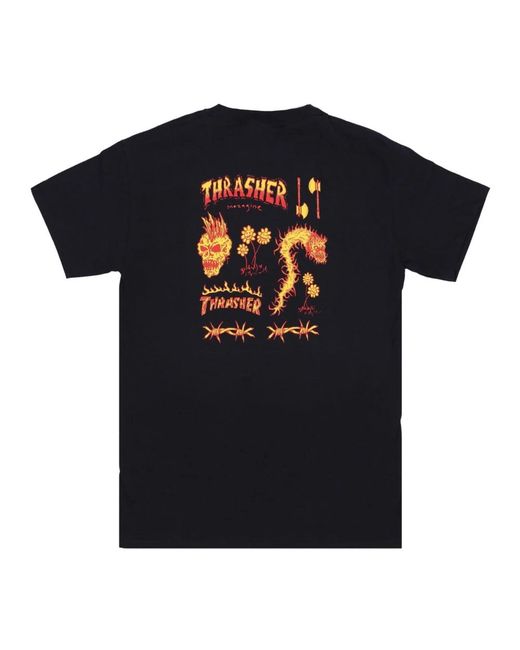 Thrasher Black T-Shirts for men