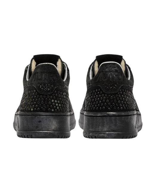 Autry Black Schwarzer Strass-Sneaker