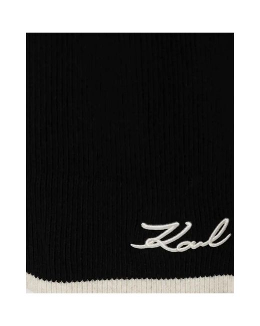 Karl Lagerfeld Black Winter Scarves