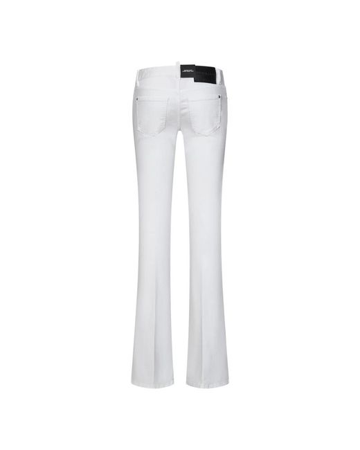 DSquared² White Boot-Cut Jeans