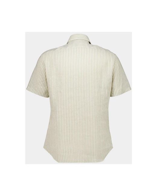 120% Lino Natural Short Sleeve Shirts for men