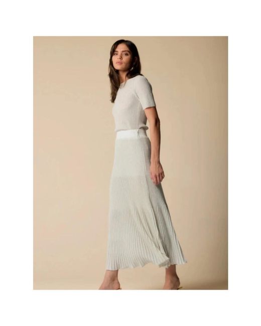 Midi Skirts Kocca de color Natural