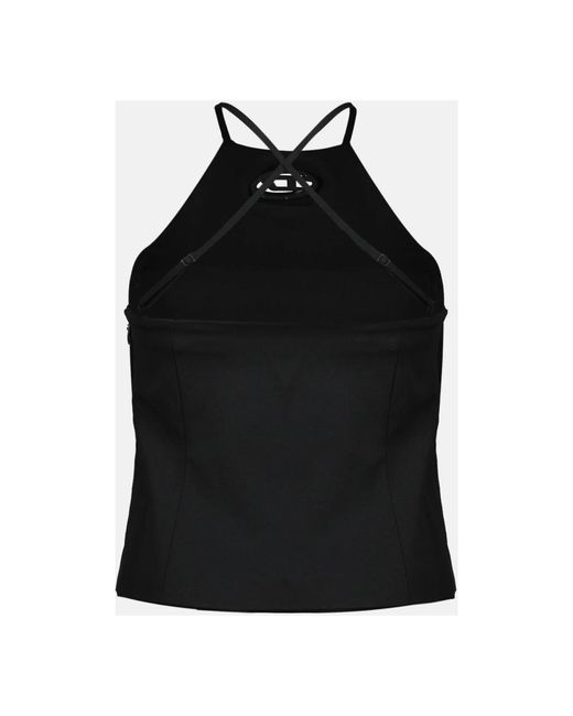 DIESEL Black Sleeveless Tops