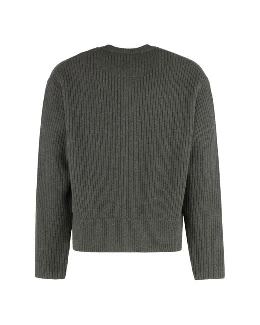 Givenchy Gerippter Strickpullover Aus Wolle in Green für Herren