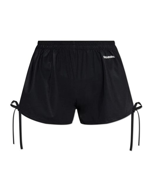 DSquared² Korte Broeken ,Zwart ,Beach Shorts in het Black