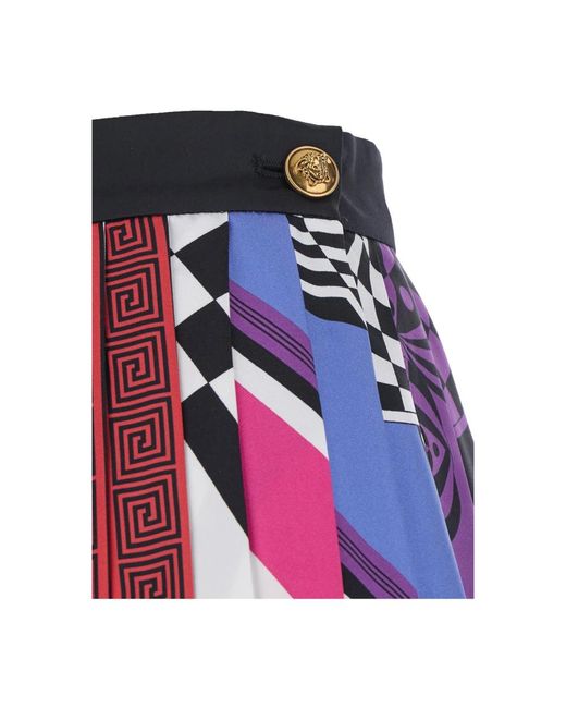 Midi Skirts Versace de color Blue