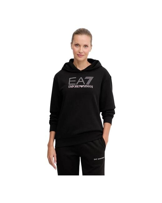 EA7 Pullover Hoodie in het Black