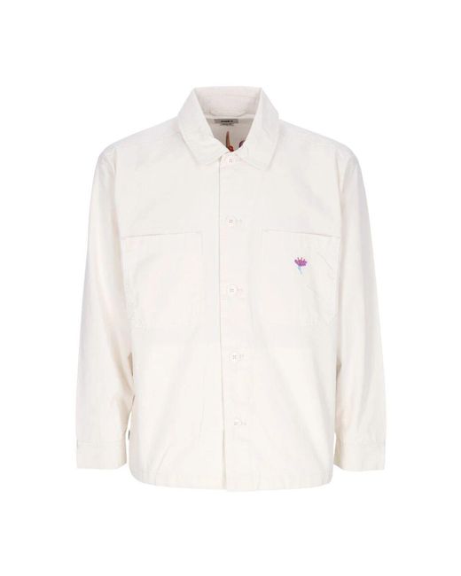 Obey Kontrast Hemdjacke Ungebleicht Leicht in White für Herren