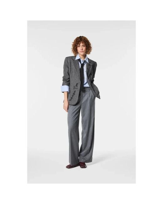 Nenette Gray Wide Trousers