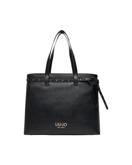 Liu Jo Studded Zipper Shopping Bag in het Black