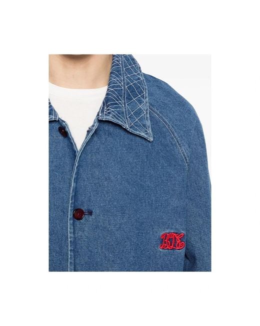 Bode Blue Denim Jackets for men