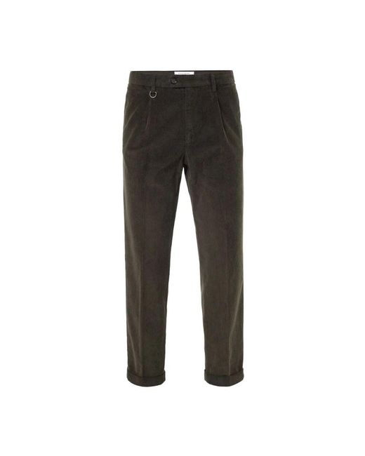 Paolo Pecora Grüne cordhose regular fit in Black für Herren