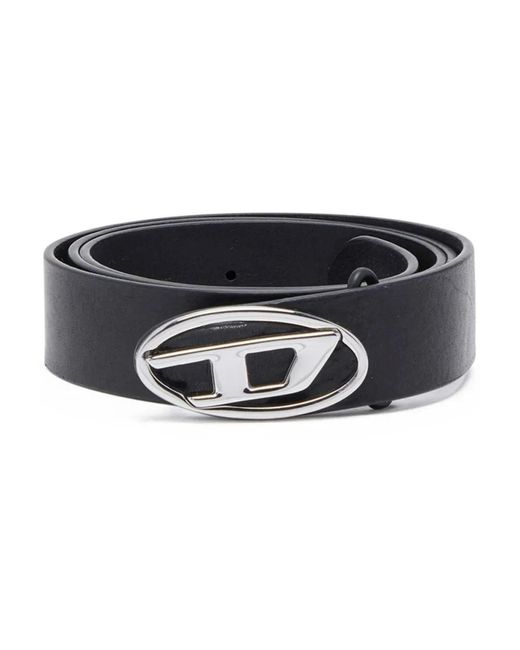 DIESEL Black Belts for men