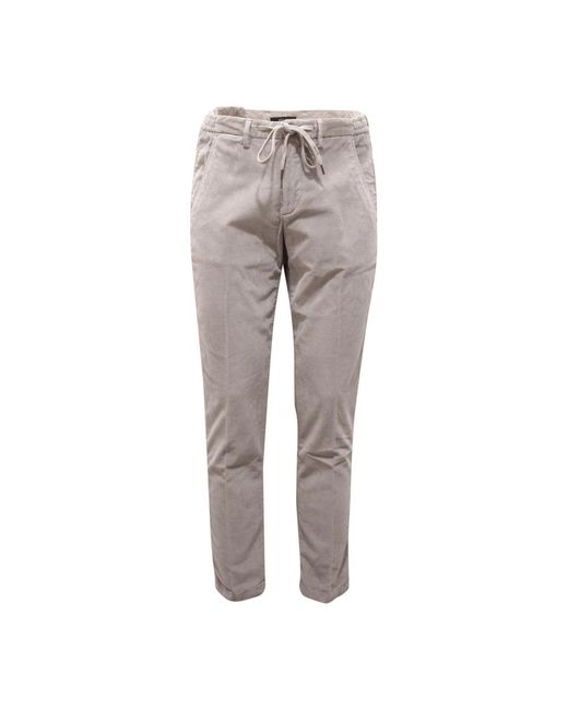BRIGLIA Men's Gray Slim-Fit Pants