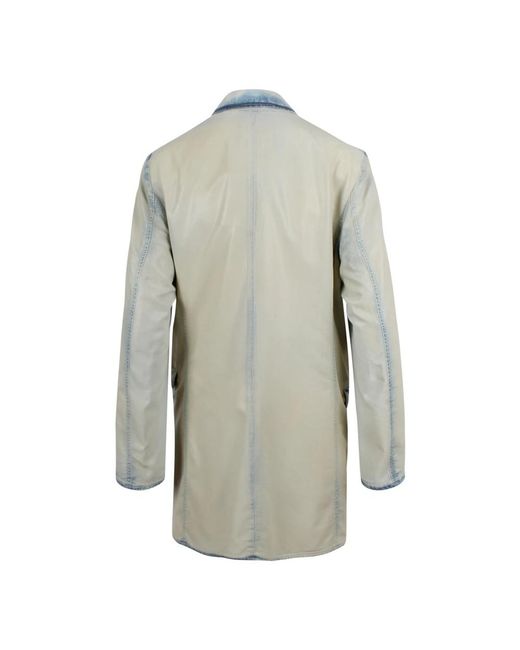 DIESEL Blue Double-Breasted Coats