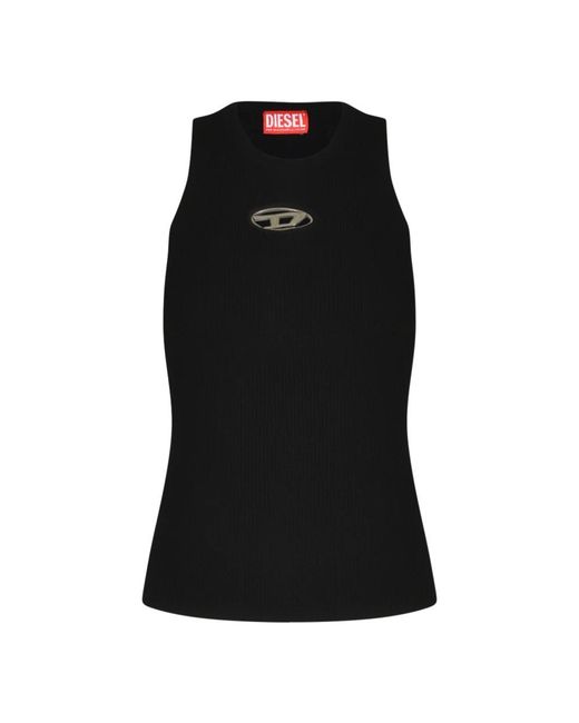 DIESEL Sleeveless Tops in het Black