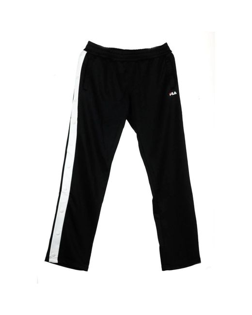 Fila Zwarte Buttoned Track Sweatpants in het Black