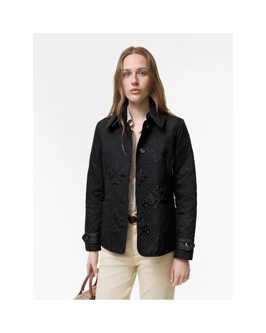 Burberry A1189 Quilted Nylon Jacket in het Black