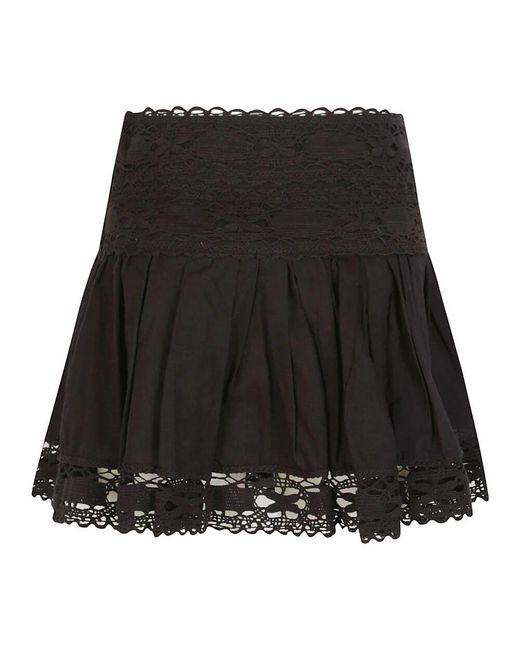 Isabel Marant Black Schwarzer Rock Mit Unsichtbarem Reißverschluss