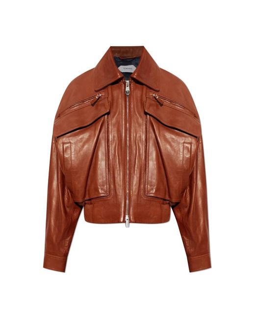 Versace Leren Blouson in het Brown