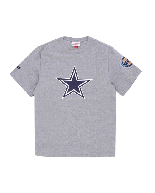 Mitchell & Ness Tops ,Grijs ,Katoen Dallas Mavericks Logo T-Shirt in het Gray voor heren