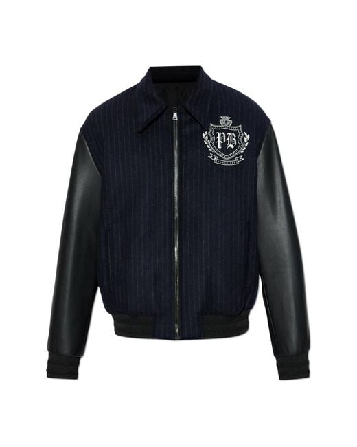 Balmain Blue Bomber Jackets for men